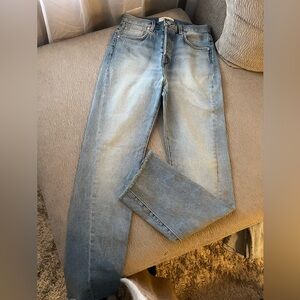 CQY Women’s Denim Blue Straight Jeans